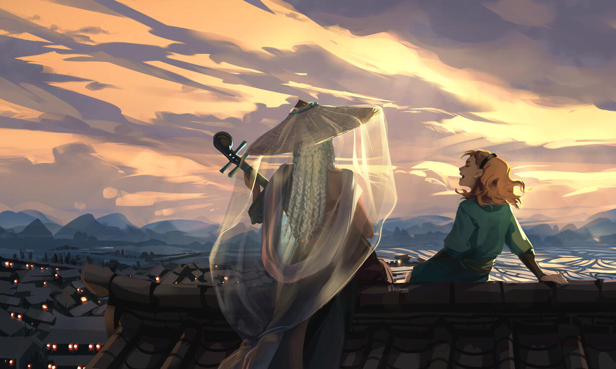 Rowan and Koda - Golden Hour