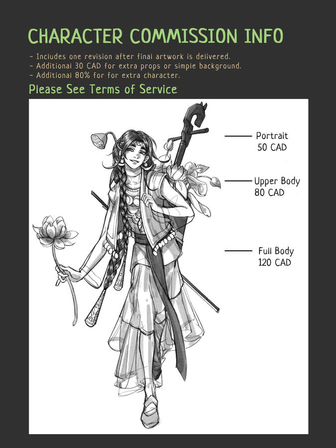 Character Commission - Black and White