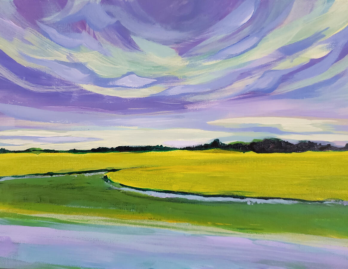 Driving Past Prairie Fields