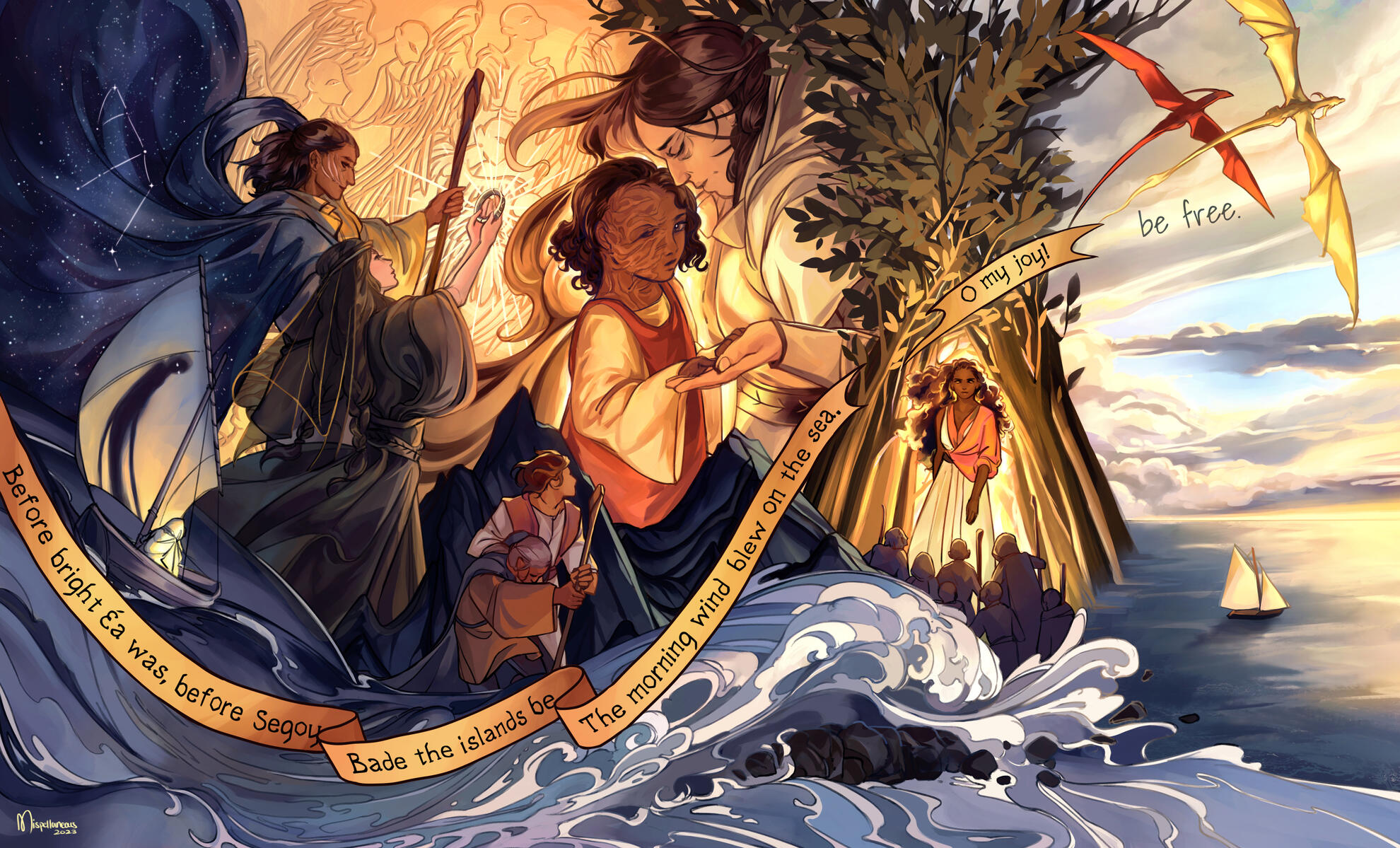 Poster of The Earthsea Cycle by Ursula K. Le Guin